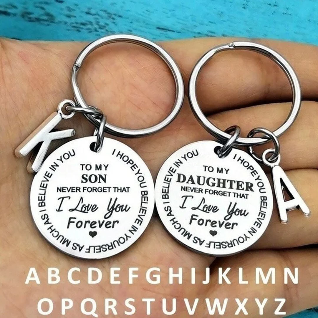 💓(Best Father Mother Gift) My Son / Daughter I Love You Forever Keychain