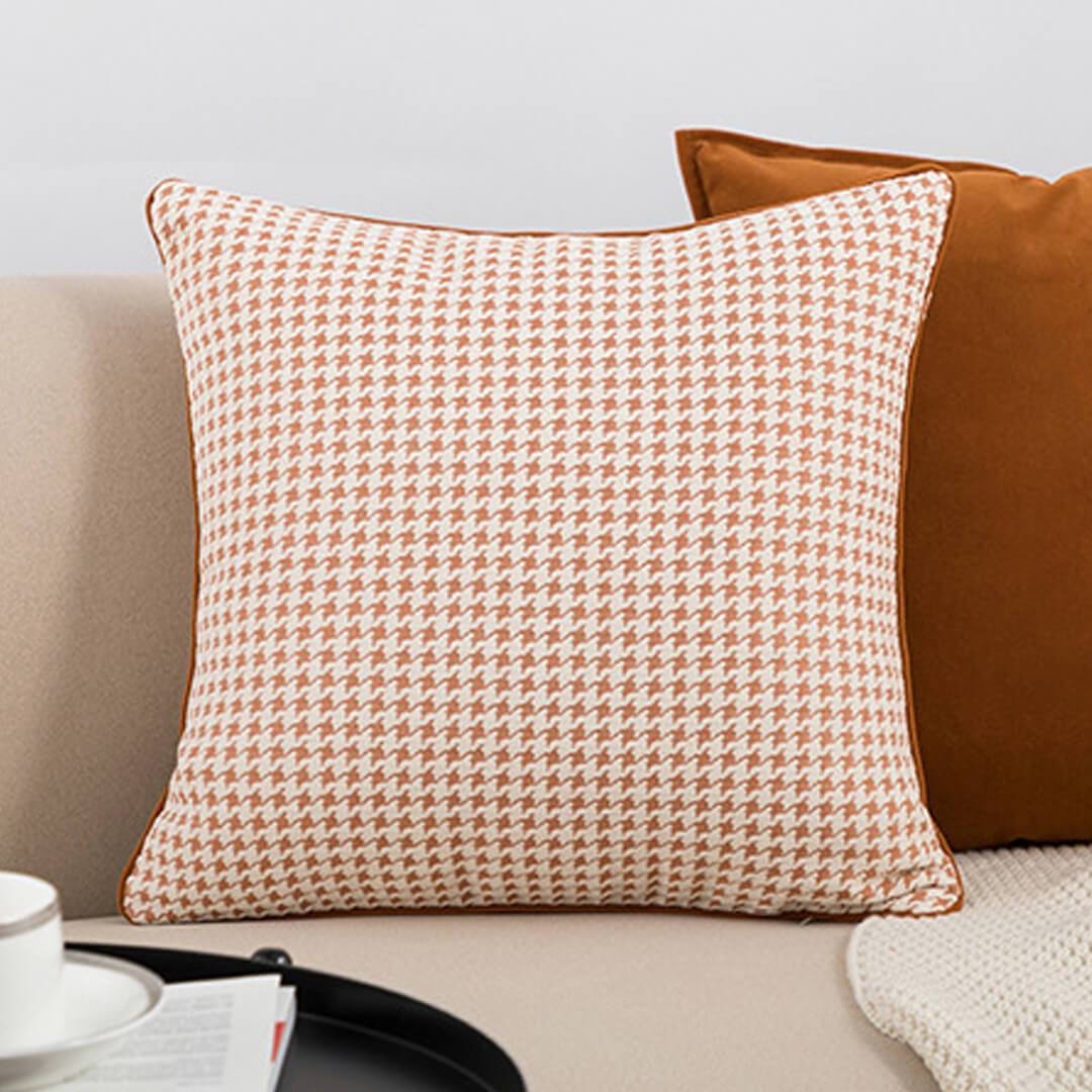 Fundas de almohada estilo Ins de pata de gallo