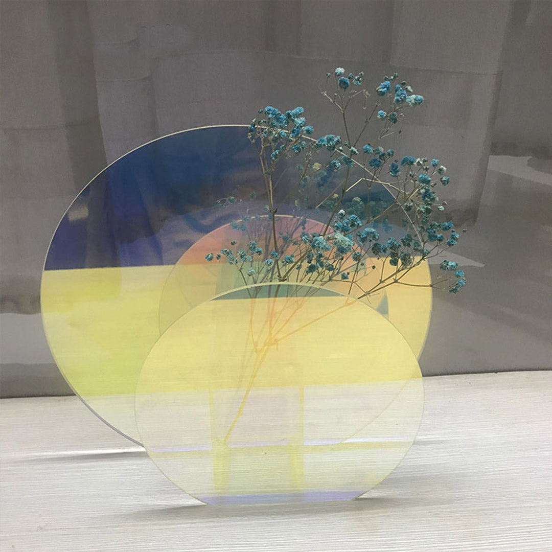Vase d'art abstrait irisé