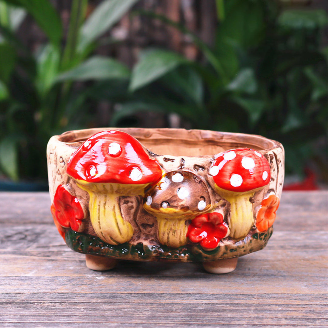 Pot de fleur de champignon