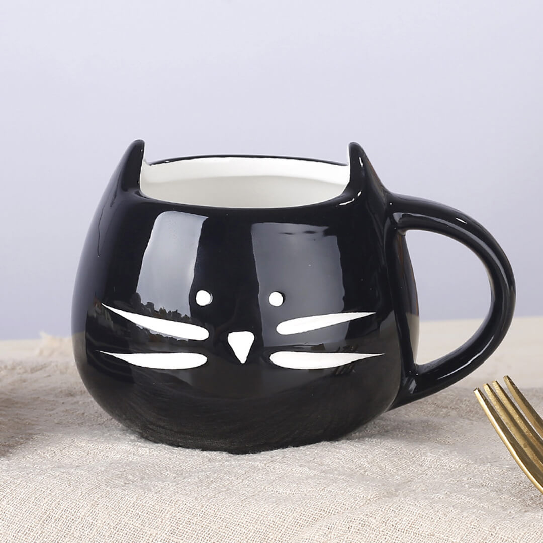 Taza Pareja Gato Blanco y Negro