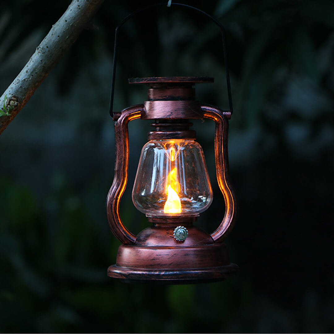 Lámpara LED de decoración de jardín solar retro
