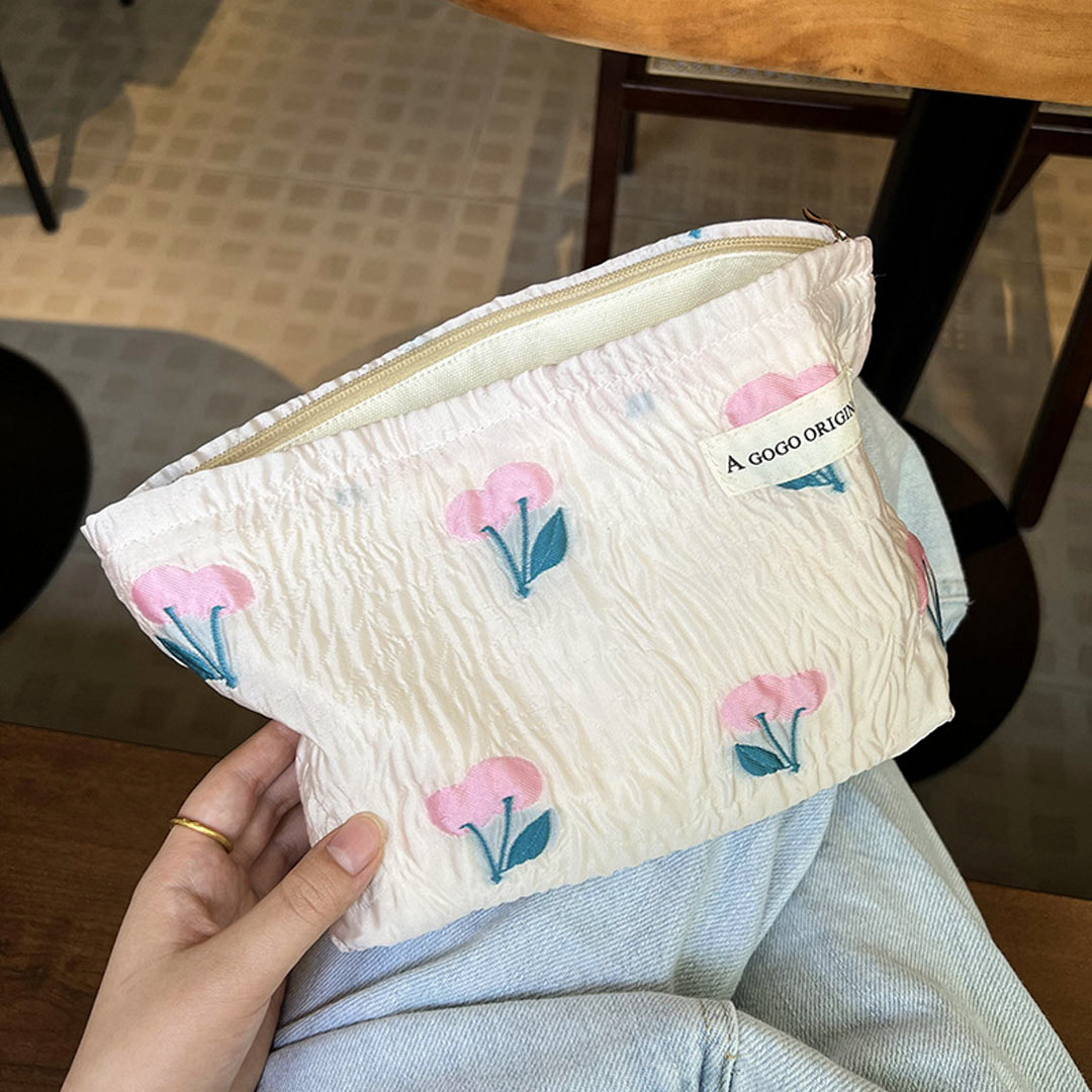 Cute Floral Makeup Bag