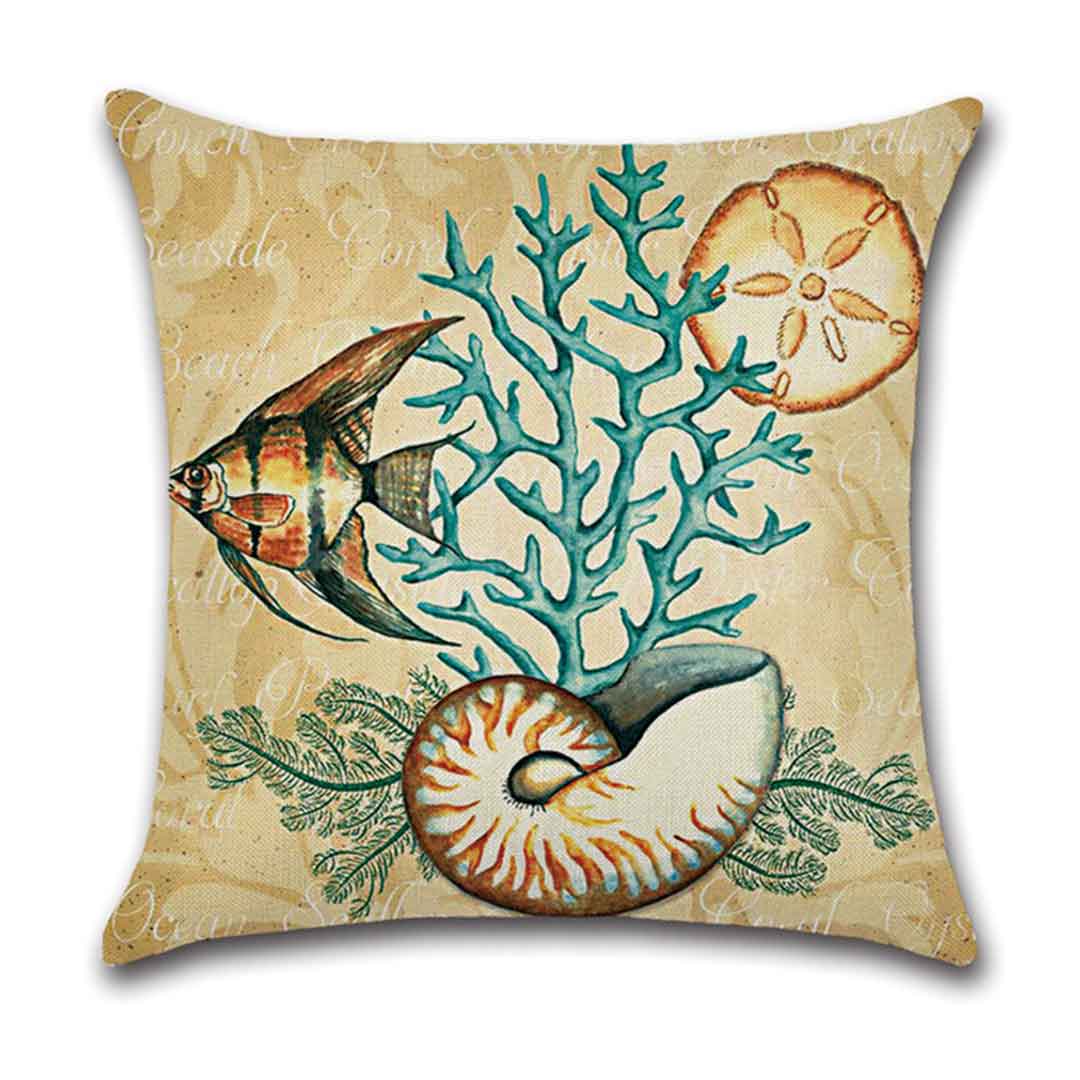 Housses de coussin vie marine