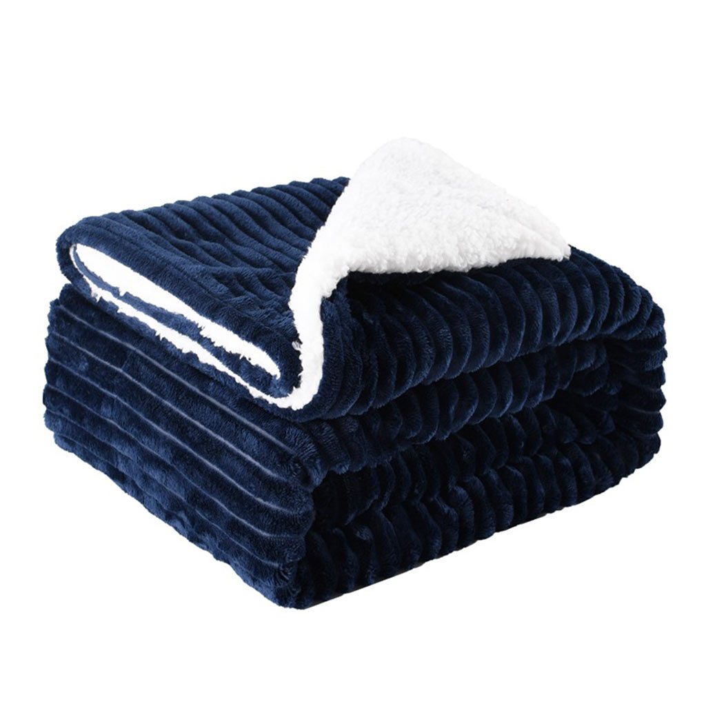 Strpied Sherpa Fleece Blanket