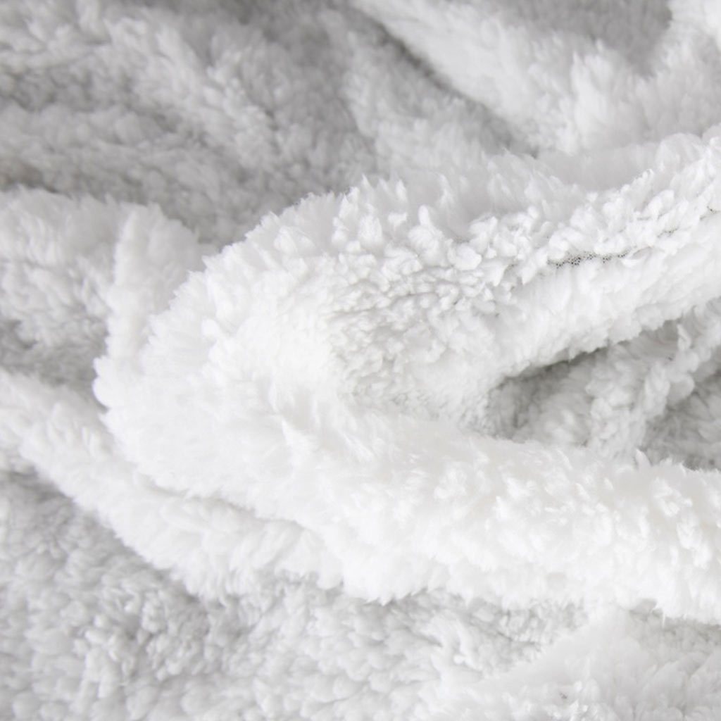 Gestreifte Sherpa-Fleece-Decke