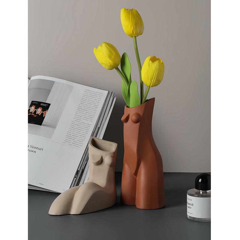 Abstract Art Style Shape Vase