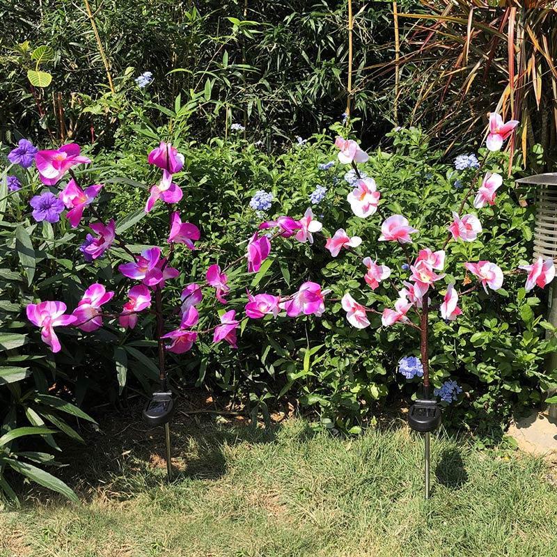 20 luces de orquídeas solares de flores