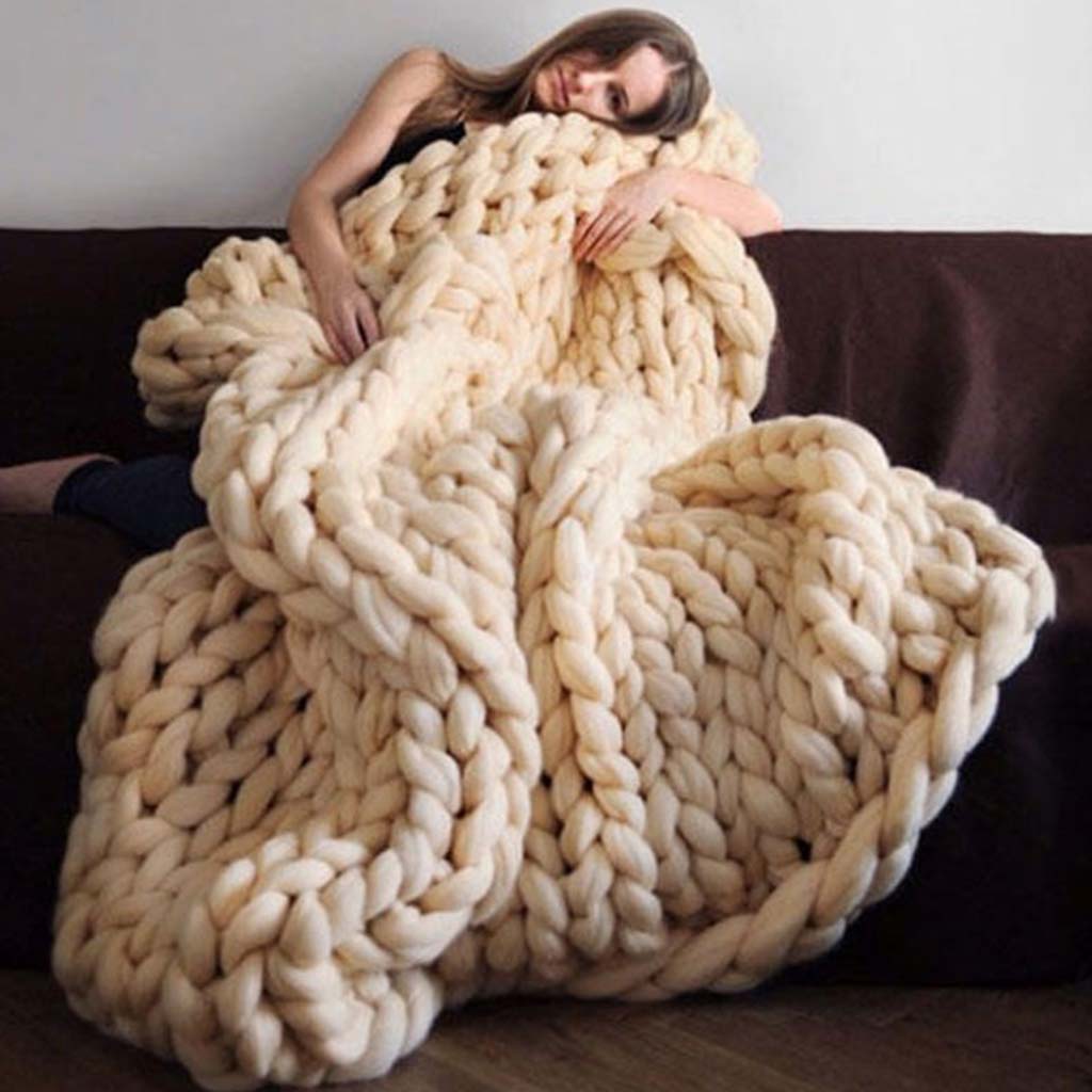 Chunky Knitted Blanket