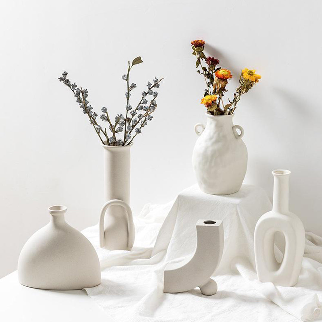 Artisanat de décoration minimaliste de vase fait à la main