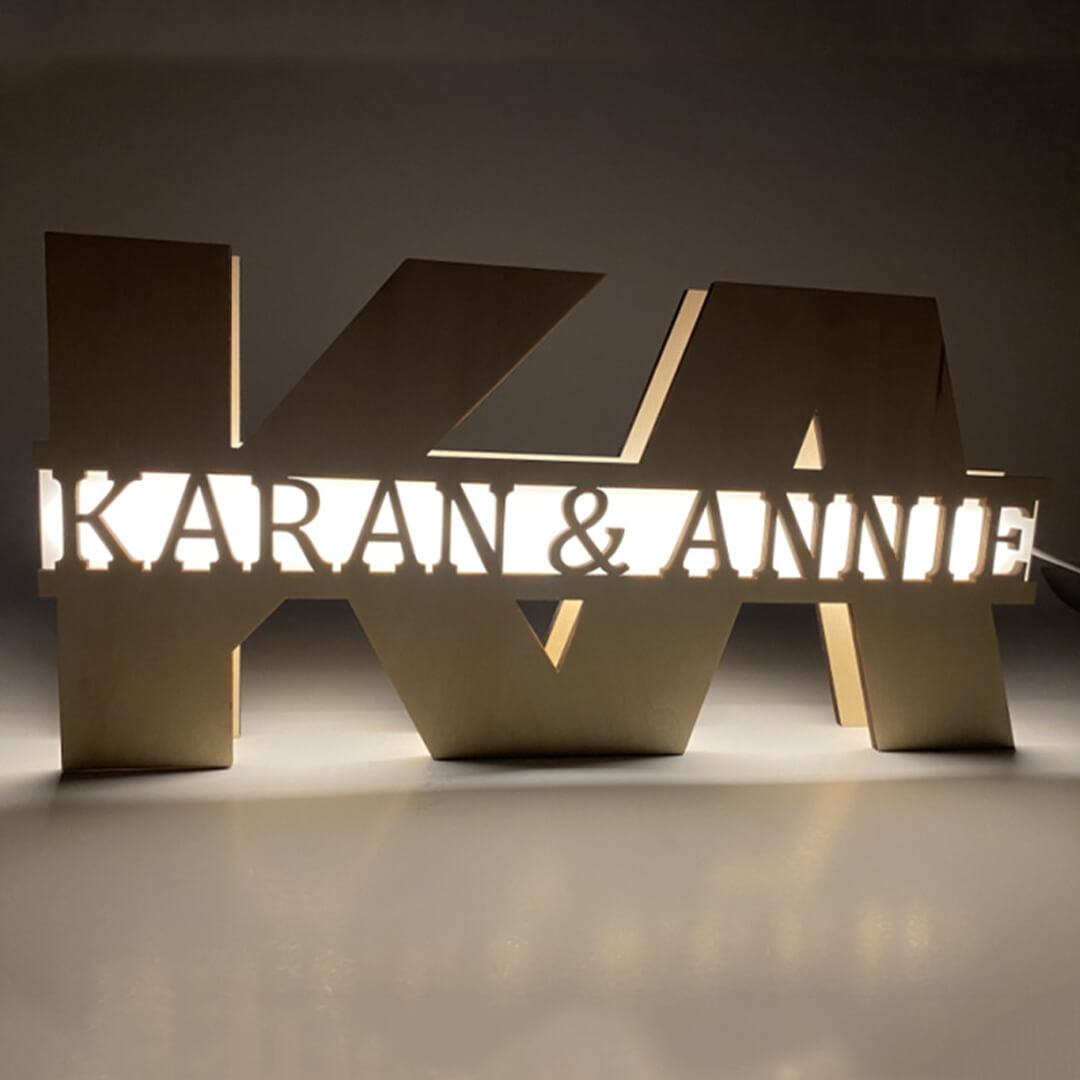 Lámpara de letras personalizadas personalizadas