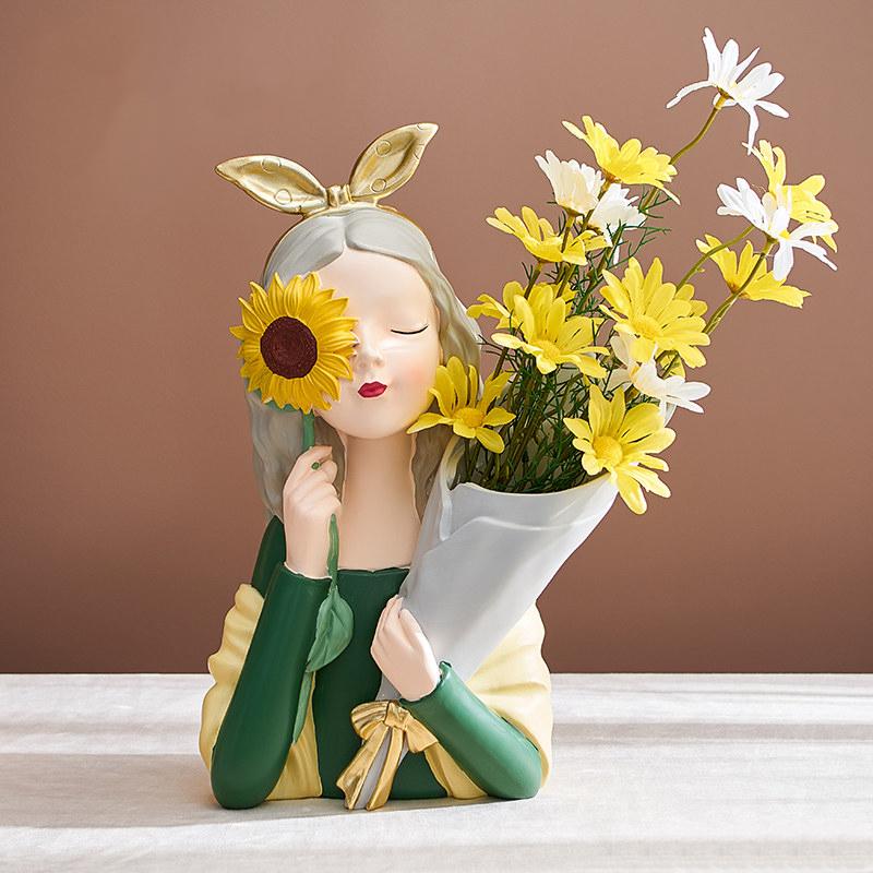 Vase à fleurs ensoleillé
