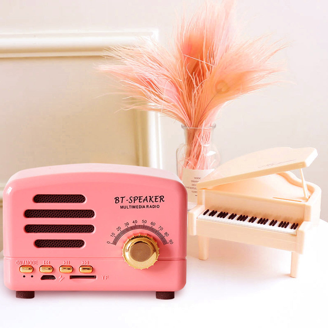 Tragbarer Bluetooth-Lautsprecher im Retro-Stil