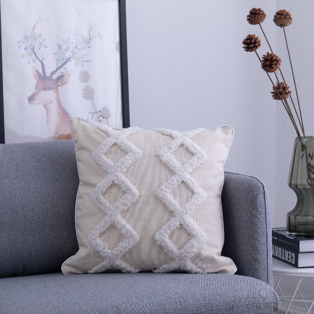 Housse de coussin en macramé Boho avec glands