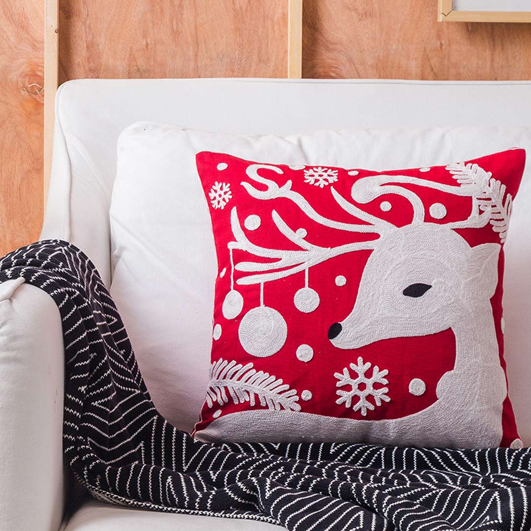Christmas  Embroidered Cushion Covers