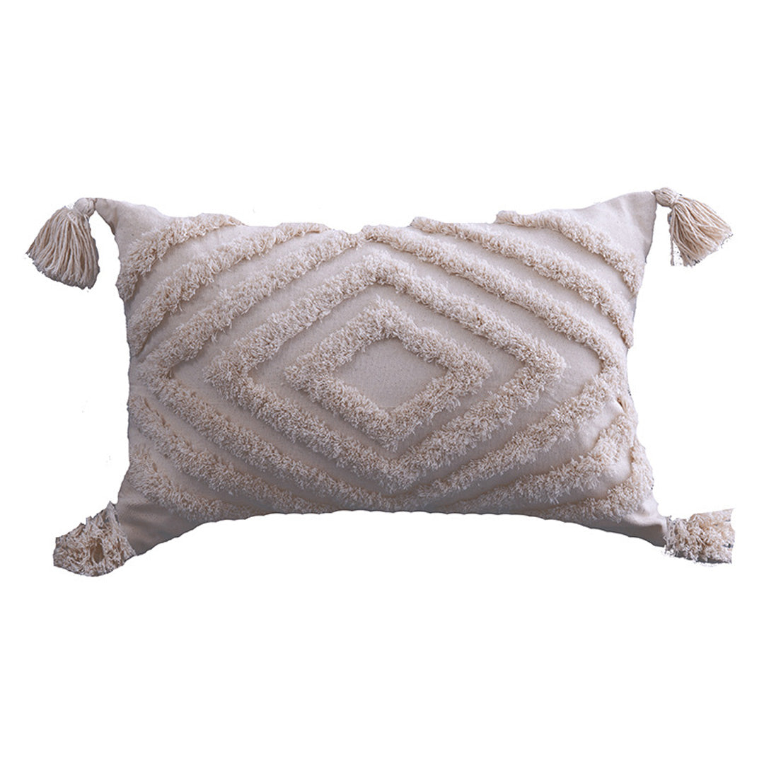 Housse de coussin en macramé Boho avec glands