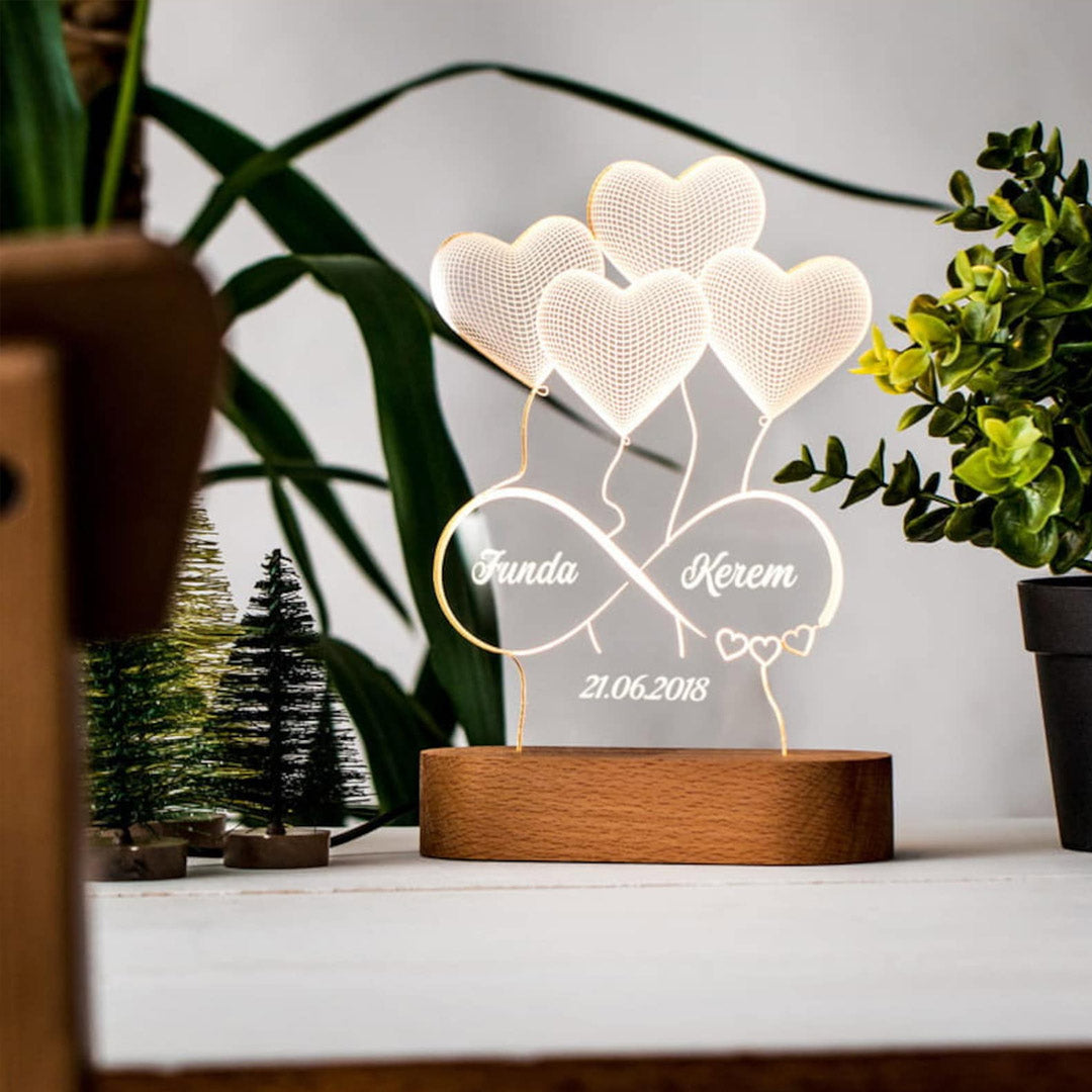 Lámpara de ilusión 3D personalizada