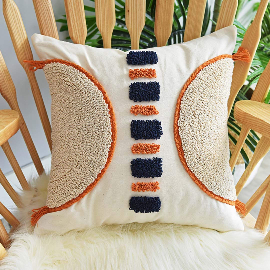 Housse de coussin en macramé Boho avec glands