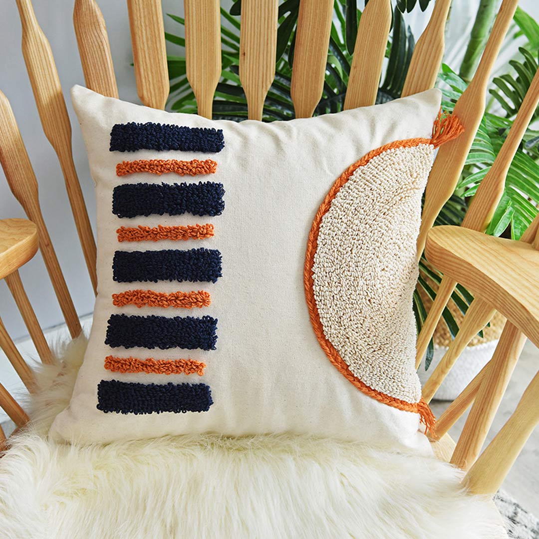 Housse de coussin en macramé Boho avec glands