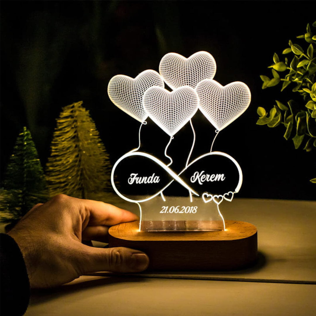 Lampada illusione 3D personalizzata