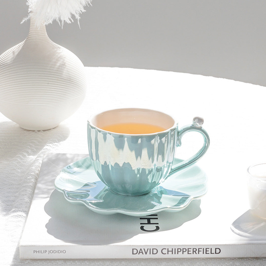 Kreative Pearl Shell Teetasse mit Untertasse