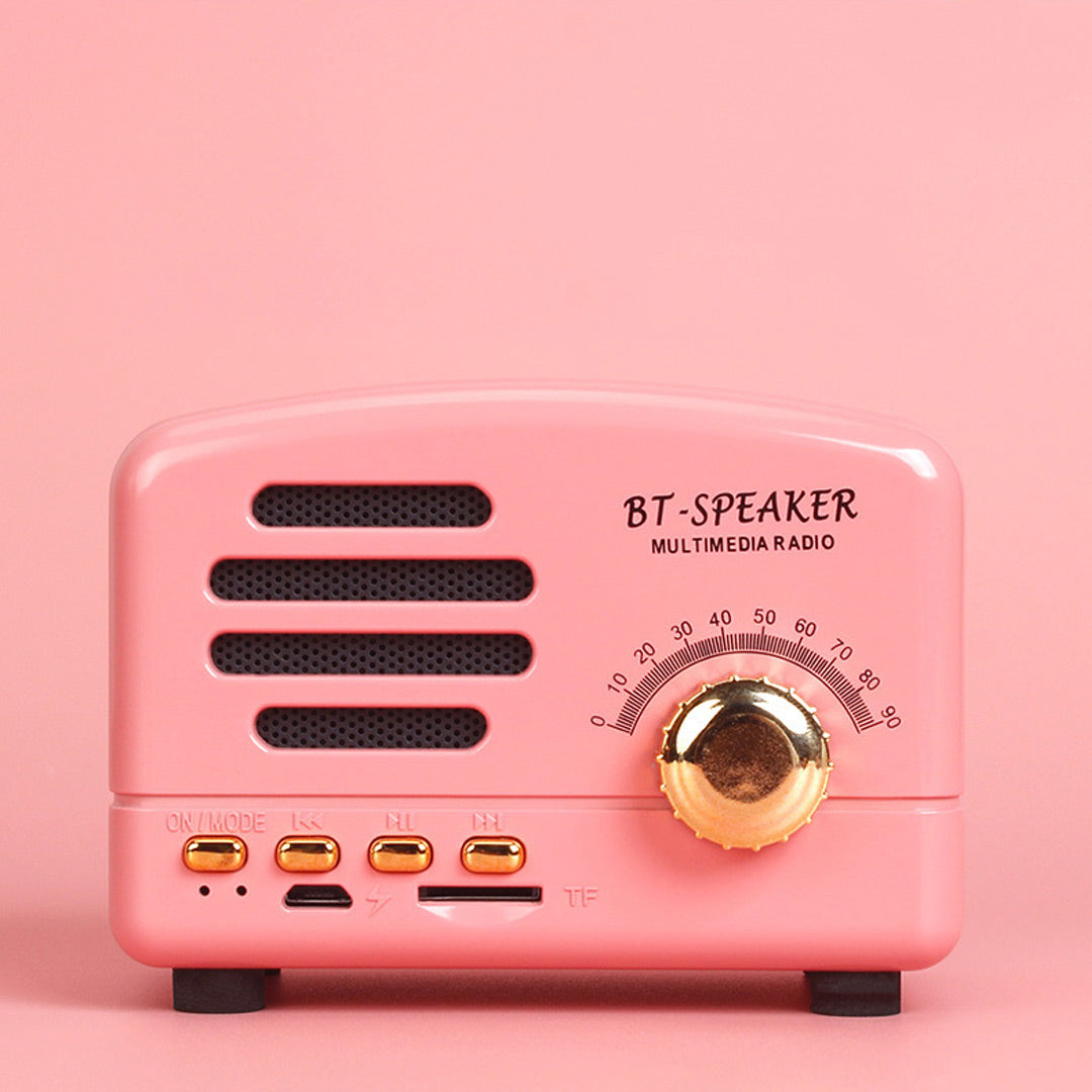 Tragbarer Bluetooth-Lautsprecher im Retro-Stil