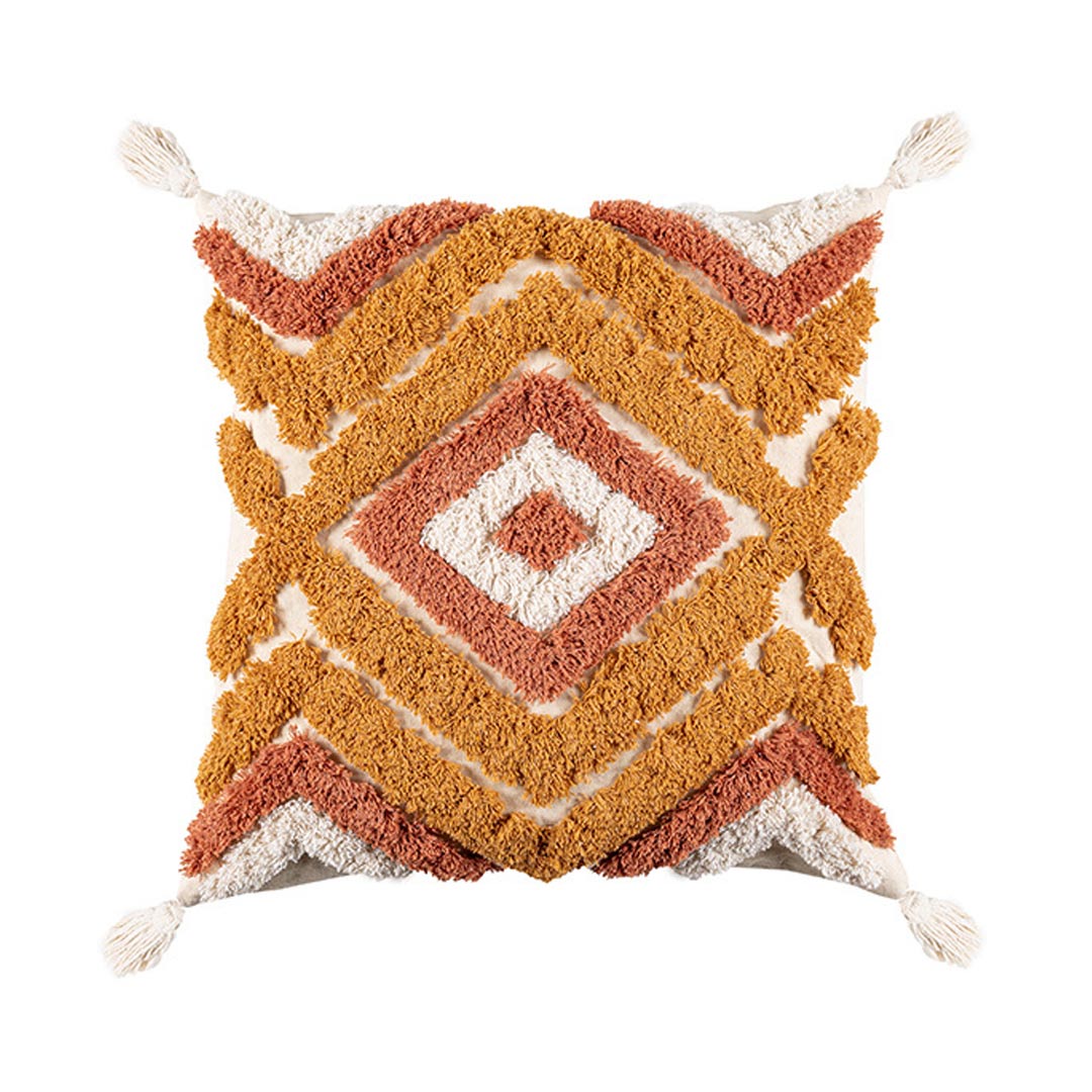 Funda de almohada Boho Macrame con borlas