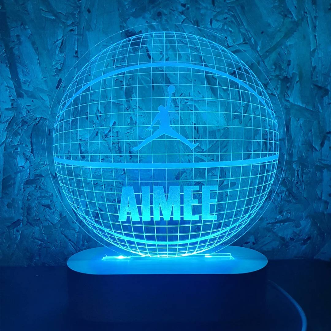 Personalised 3D Basketball Night Light