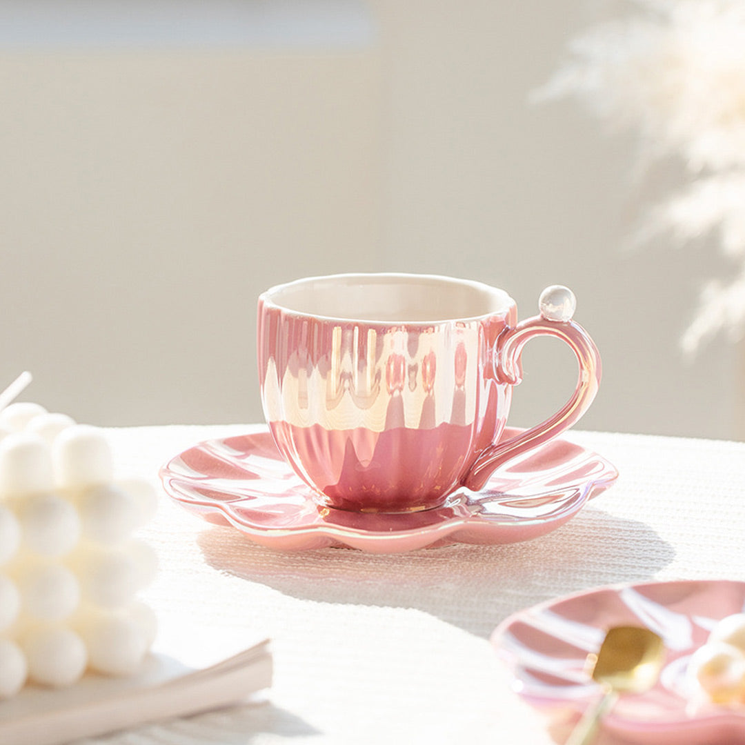 Kreative Pearl Shell Teetasse mit Untertasse