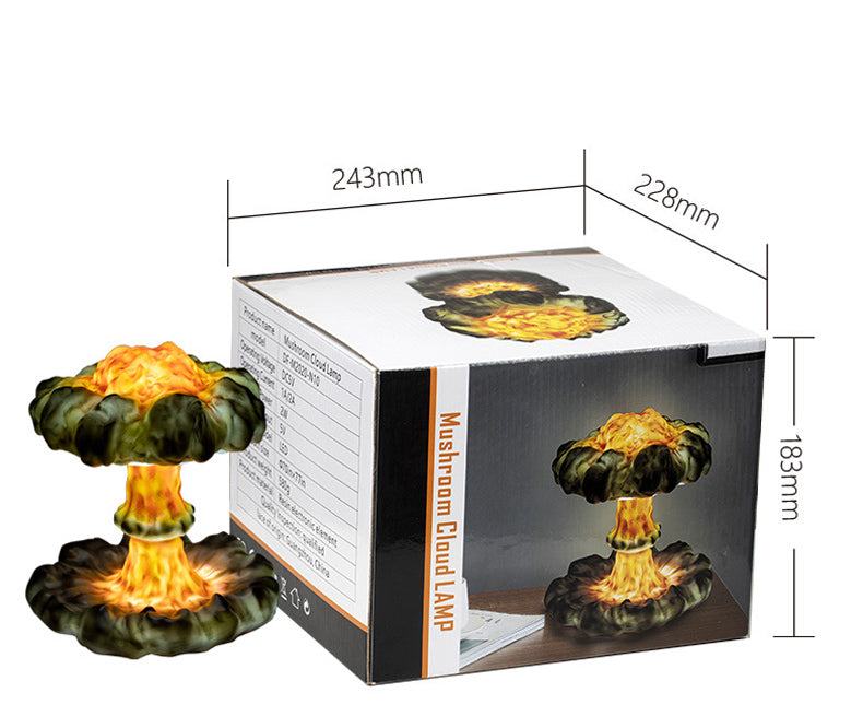 Lampe Nuage Champignon Explosion Nucléaire 3D