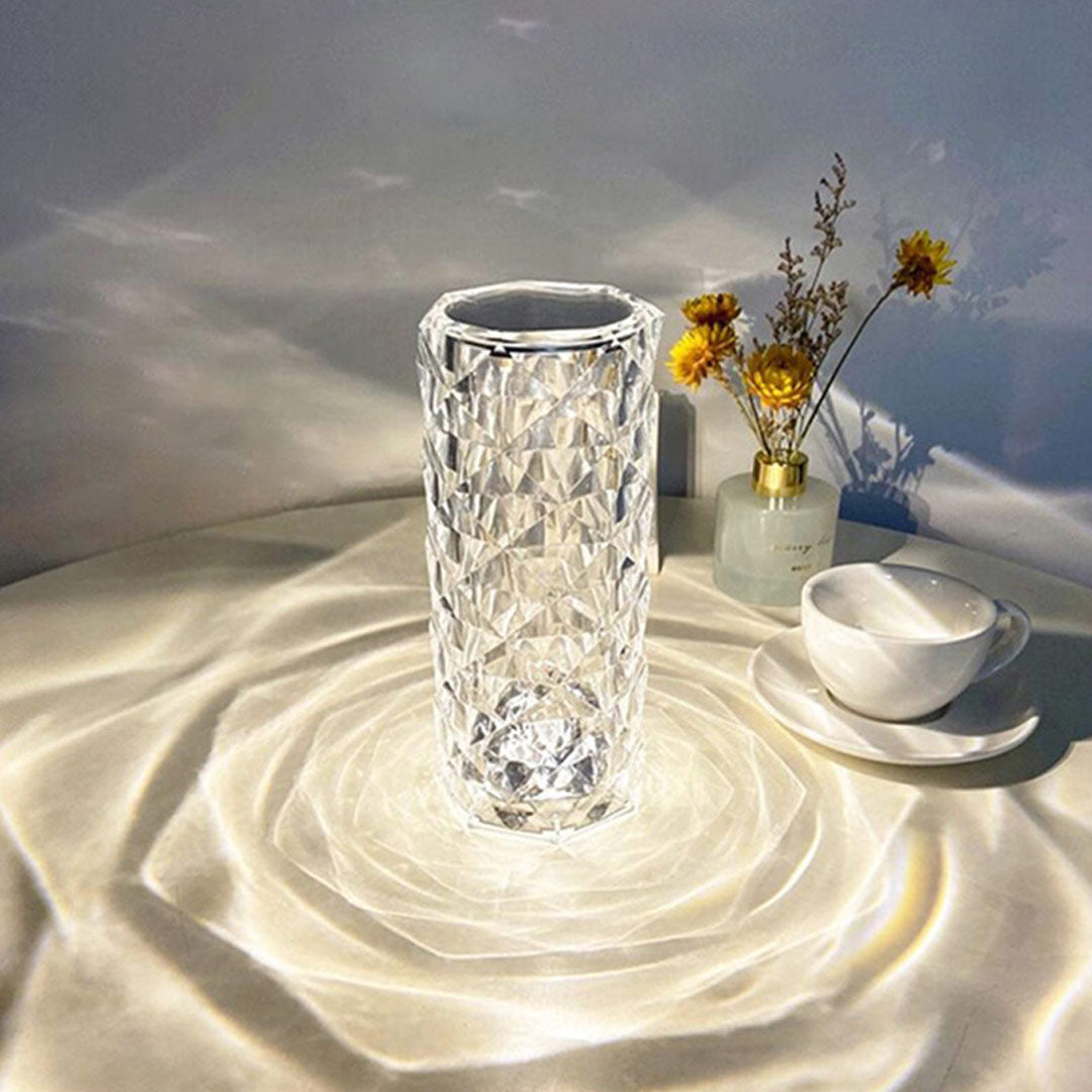 Luz de noche de diamante de cristal