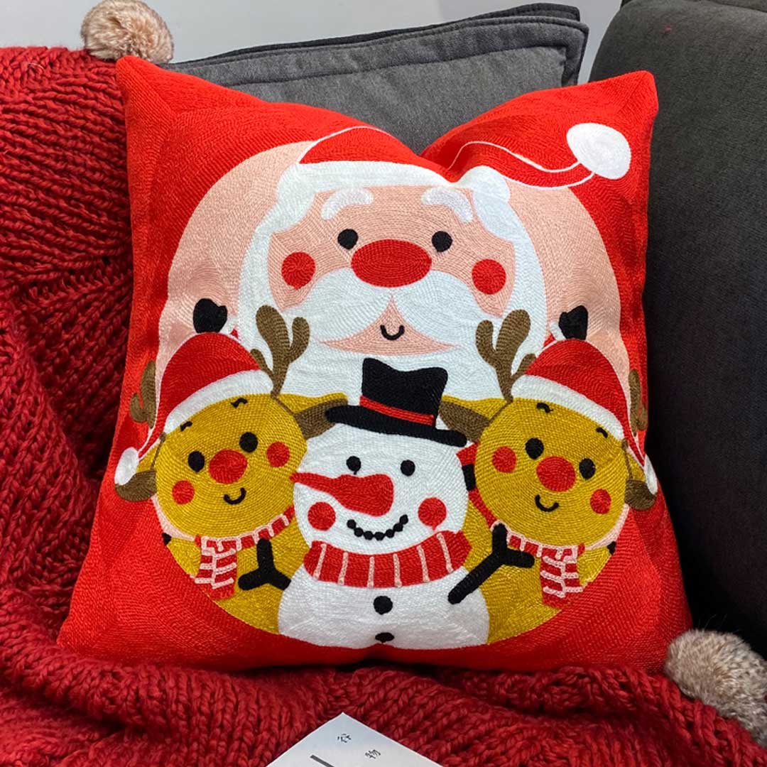 Christmas  Embroidered Cushion Covers