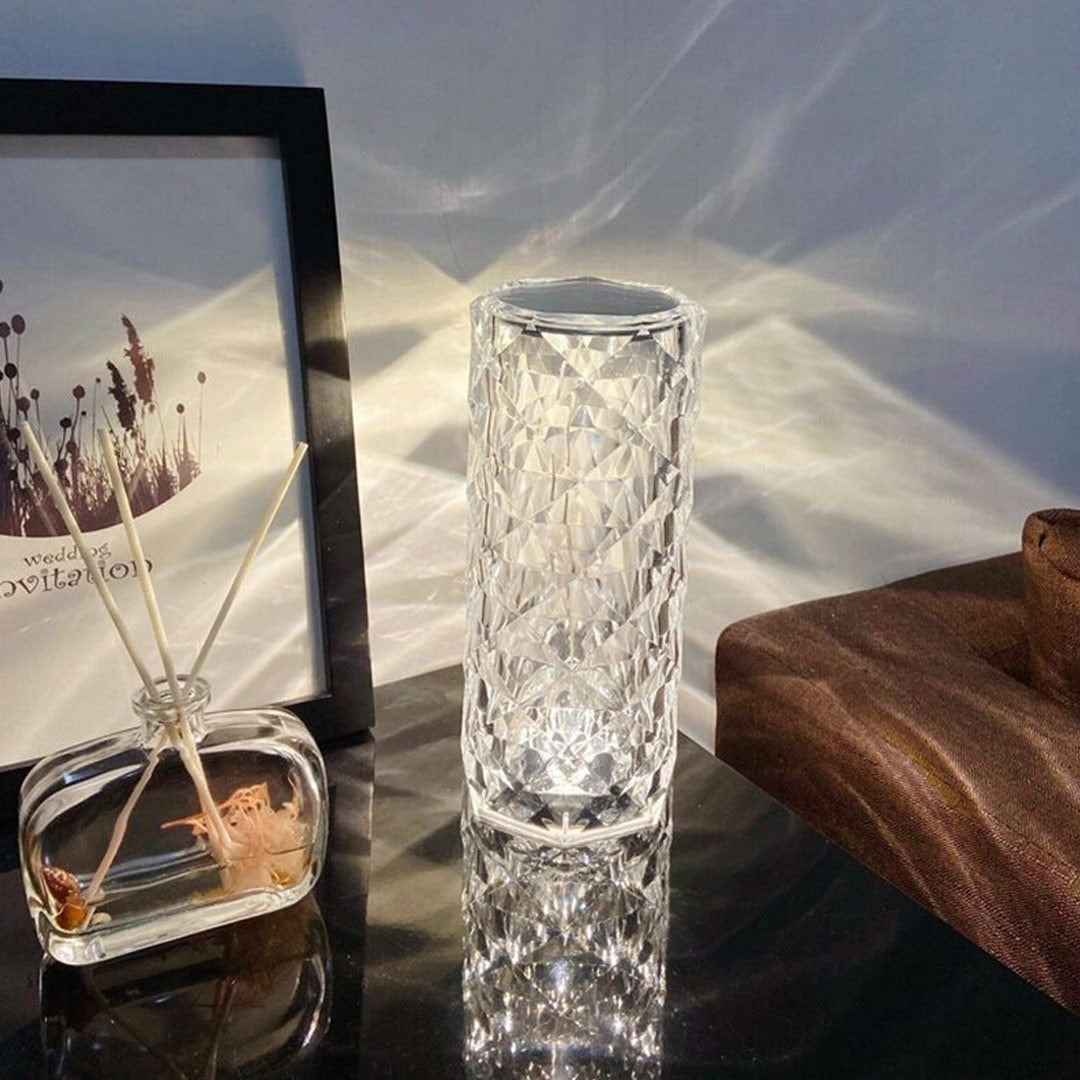 Luz de noche de diamante de cristal