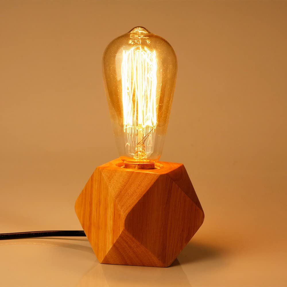 Dimmable Wood Bulb Base