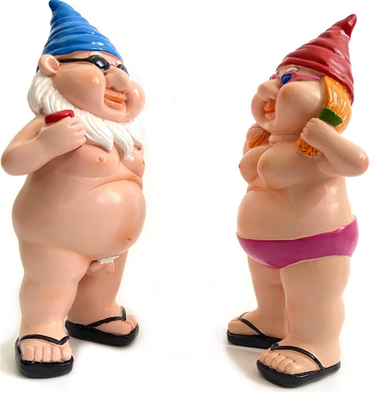 Lustige nackte Gnome-Statue