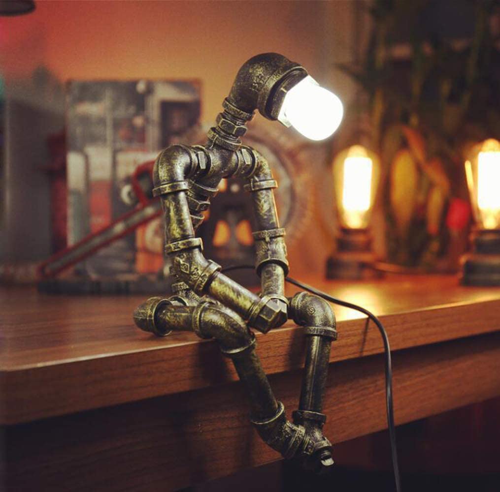 Lampe de Bureau Robot Industriel Steampunk