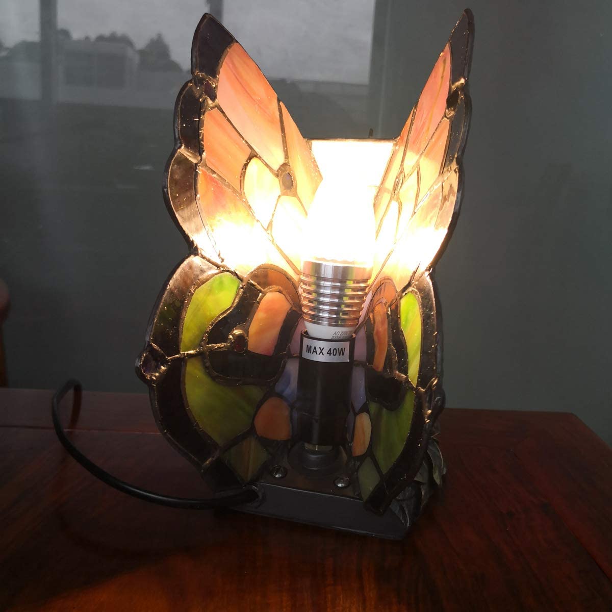 Stained Glass Butterfly Lamp