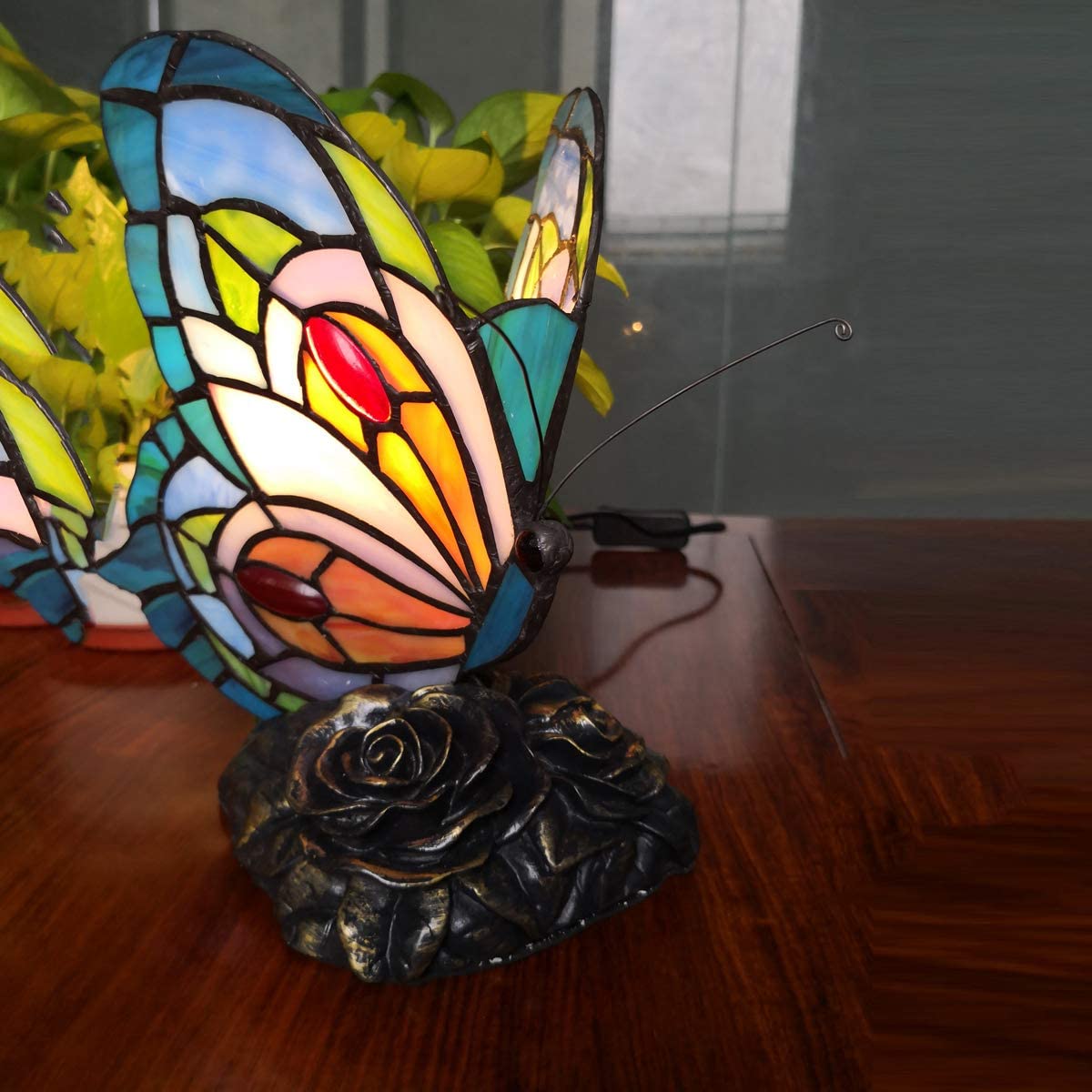 Stained Glass Butterfly Lamp