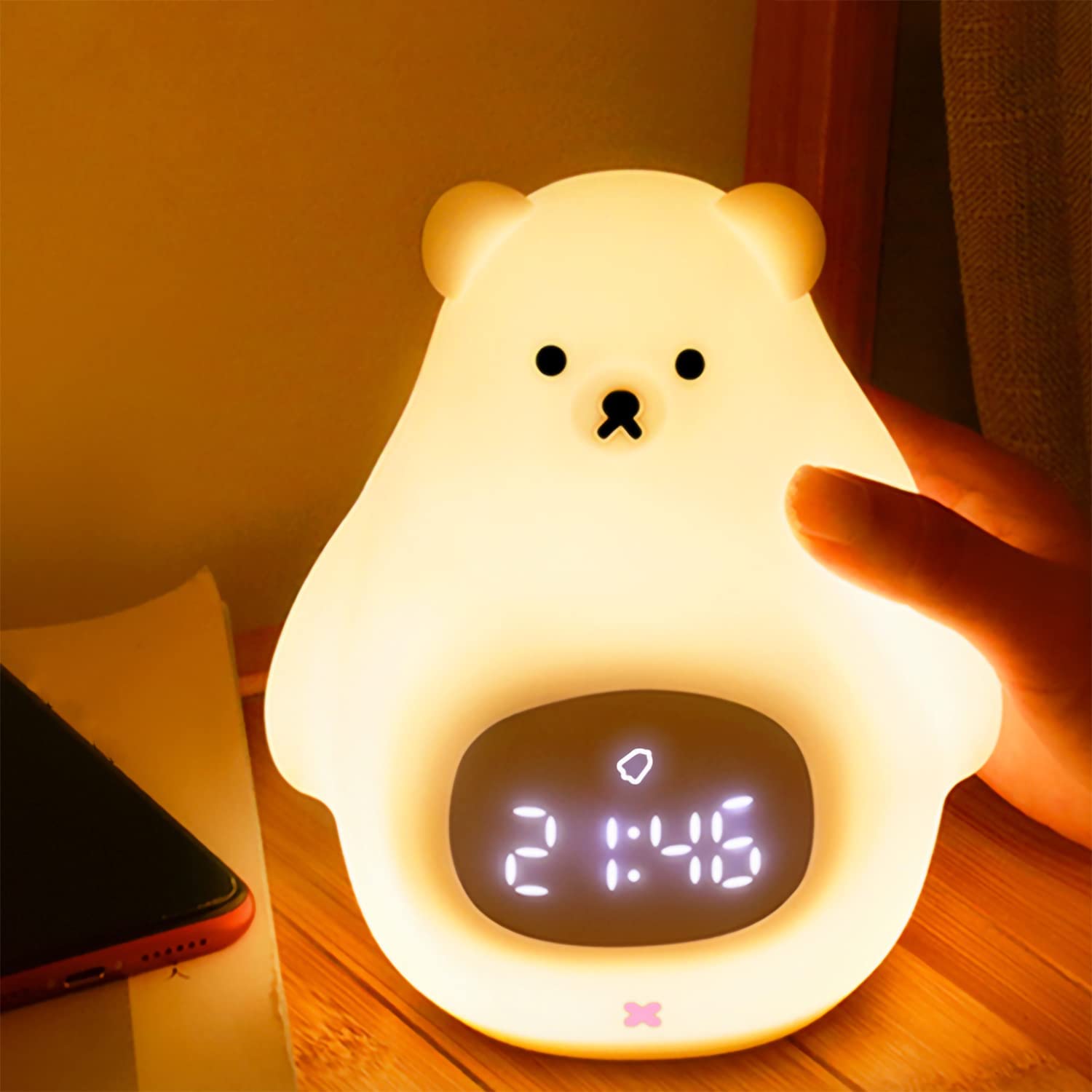Kung Fu Chicken Cute Night Light Alarm Clock