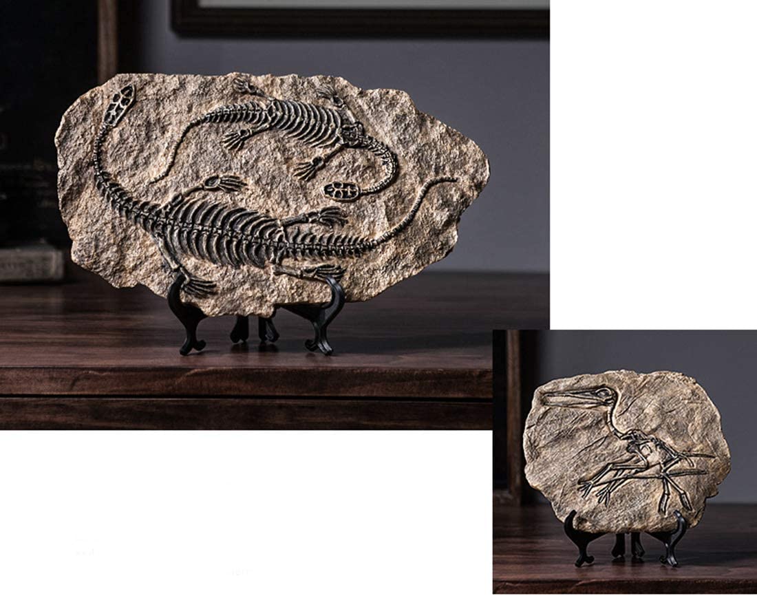 Statue fossile de dinosaure en résine