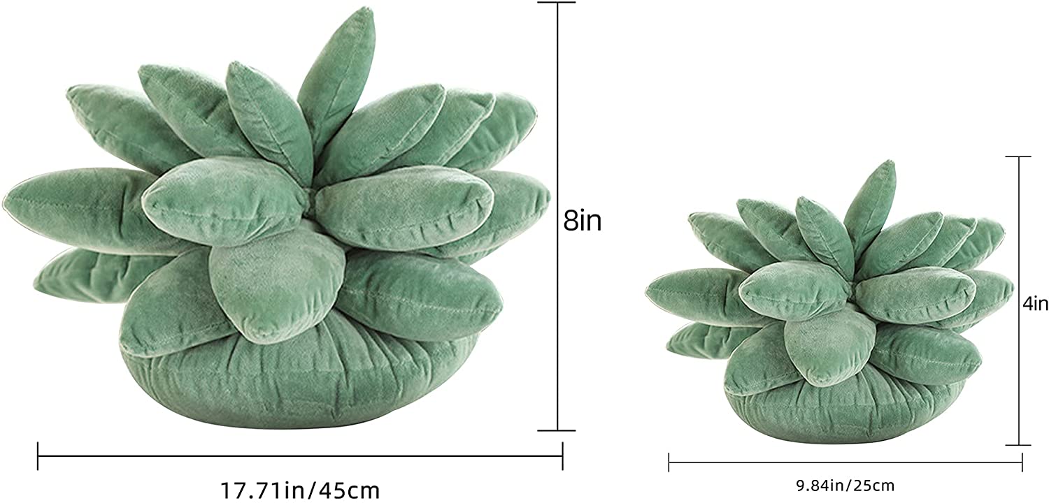 Almohada de cactus suculentas 3D