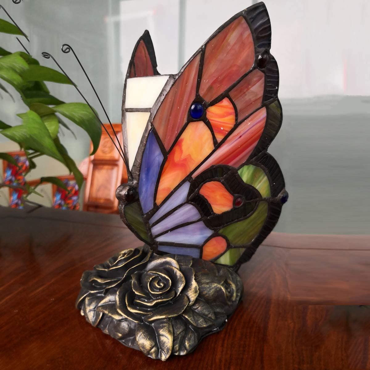 Stained Glass Butterfly Lamp