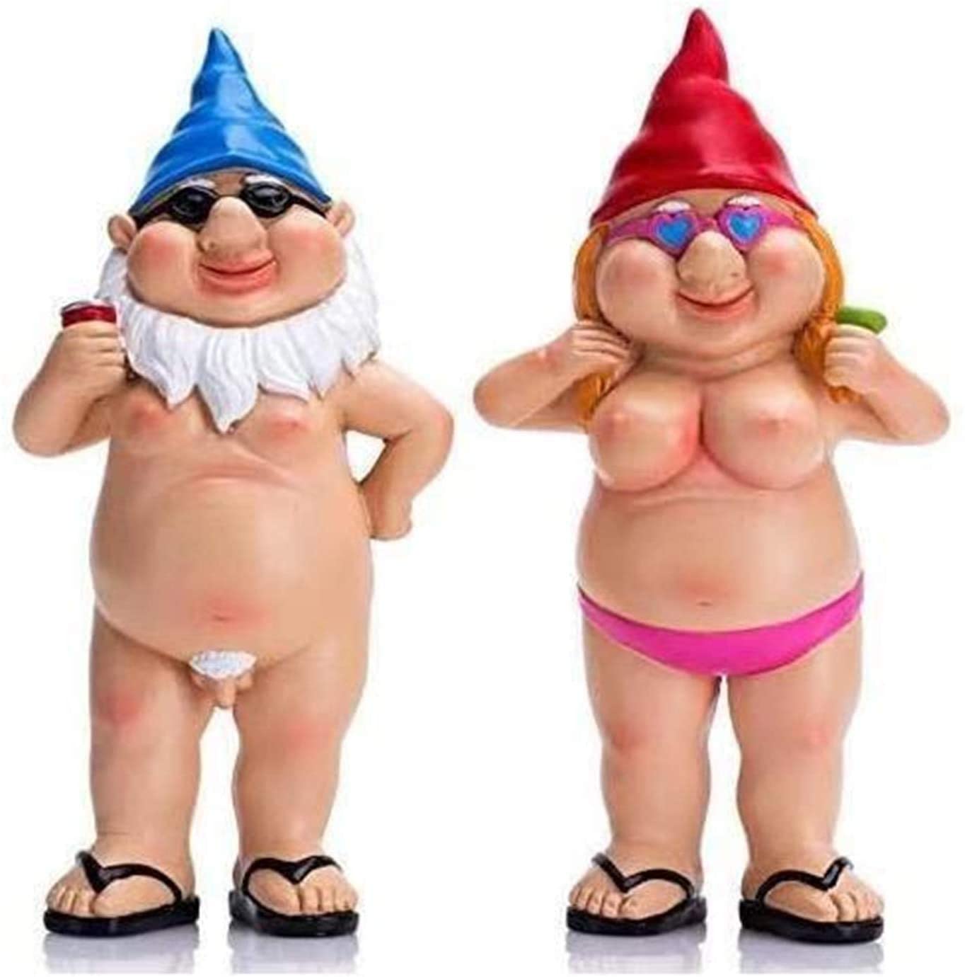 Lustige nackte Gnome-Statue