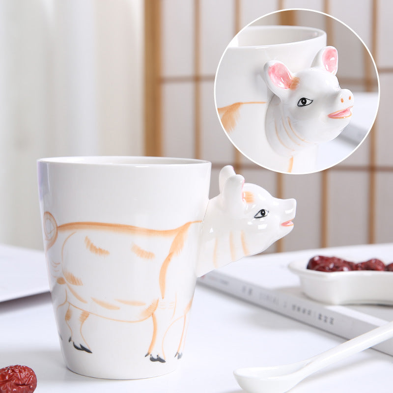 3D Hand-Made Animals Coffee Mug