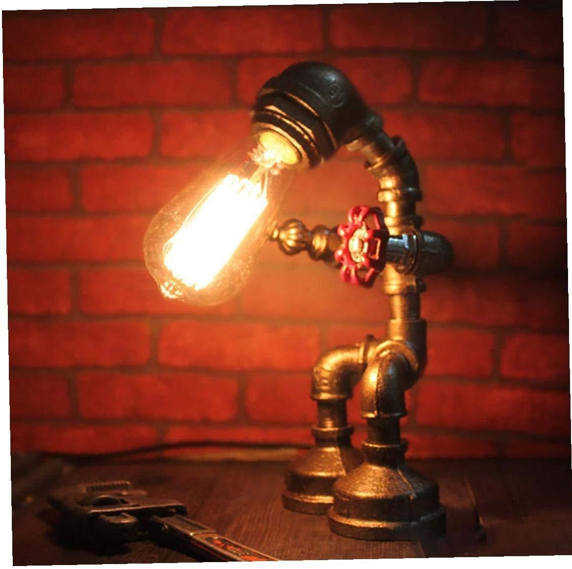 Lámpara de escritorio Robot Steampunk con salida