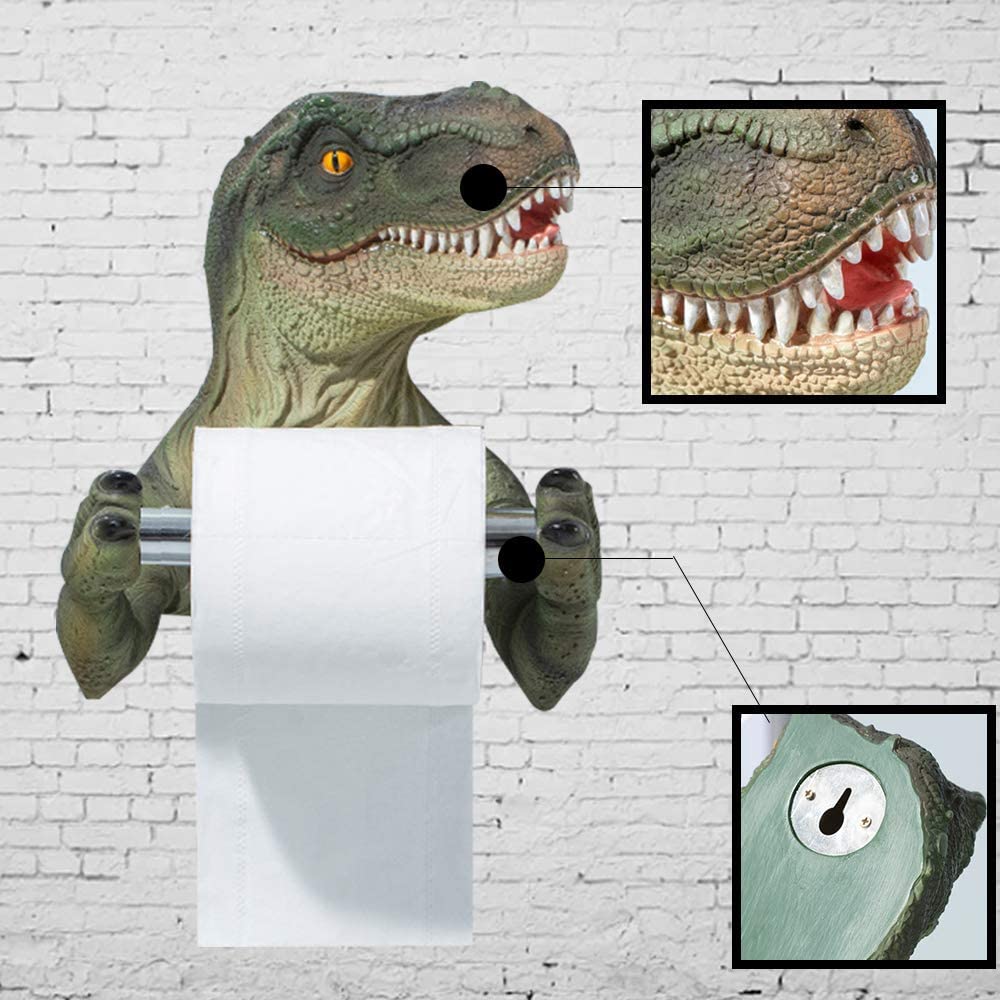 Porte-rouleau de papier dinosaure