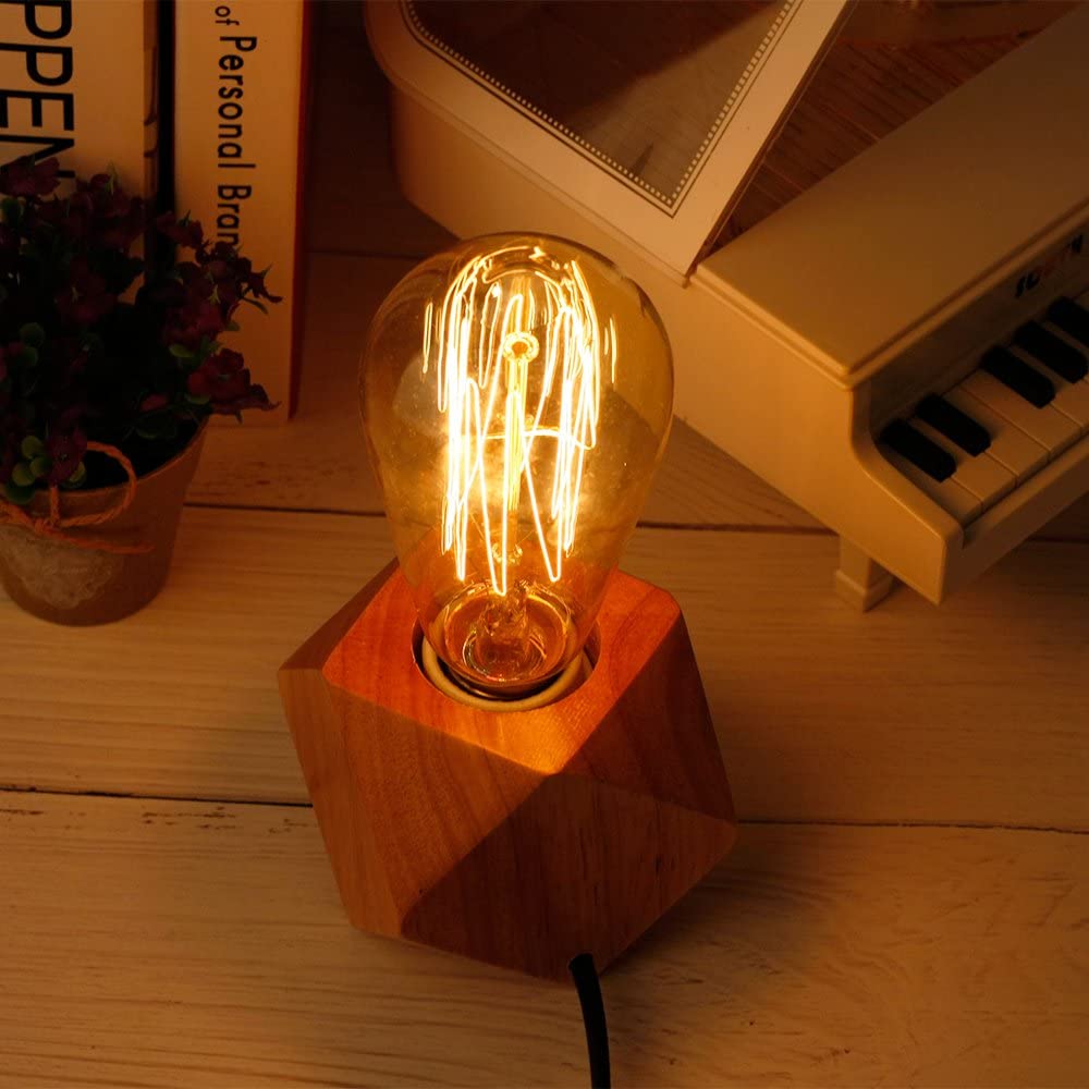 Dimmable Wood Bulb Base