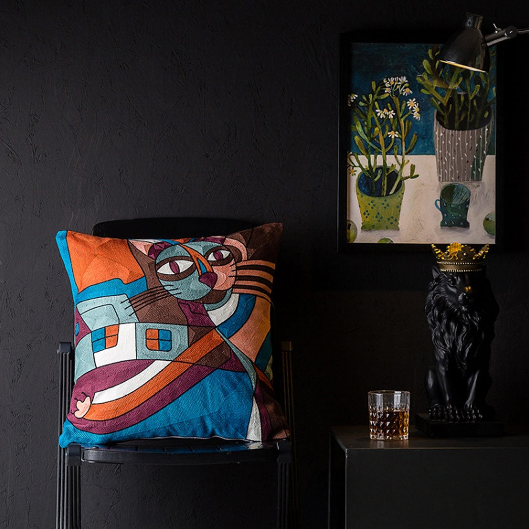 Taies d'oreiller d'art abstrait moderne (0215)