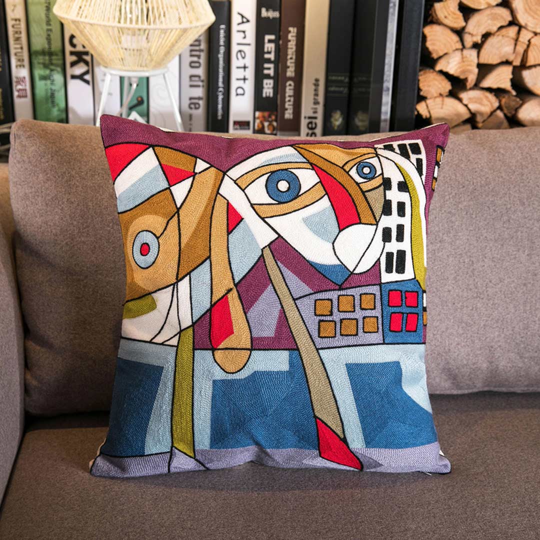 Taies d'oreiller d'art abstrait moderne (0215)