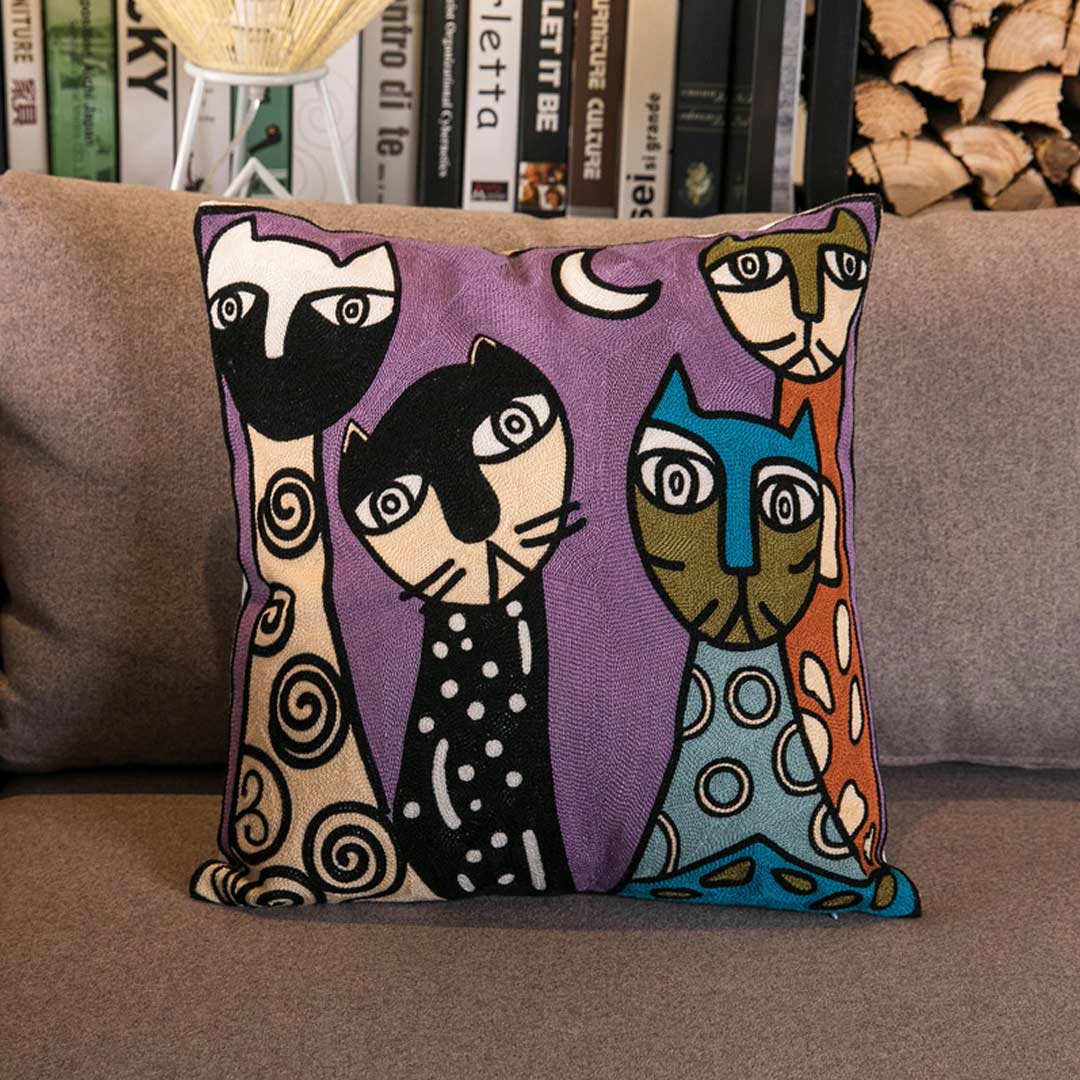 Taies d'oreiller d'art abstrait moderne (0215)